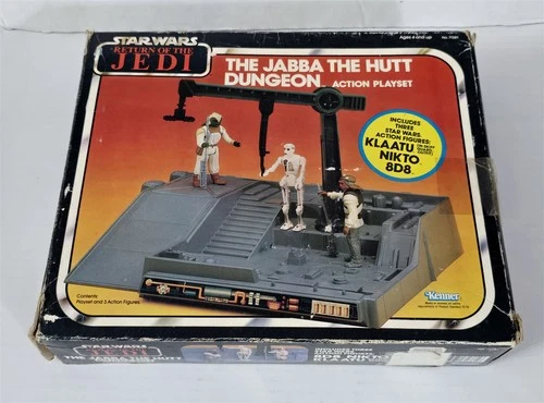 J-776 VINTAGE 1980'S KENNER STAR WARS THE JABBA THE HUTT DUNGEON PLAYSET W/ BOX