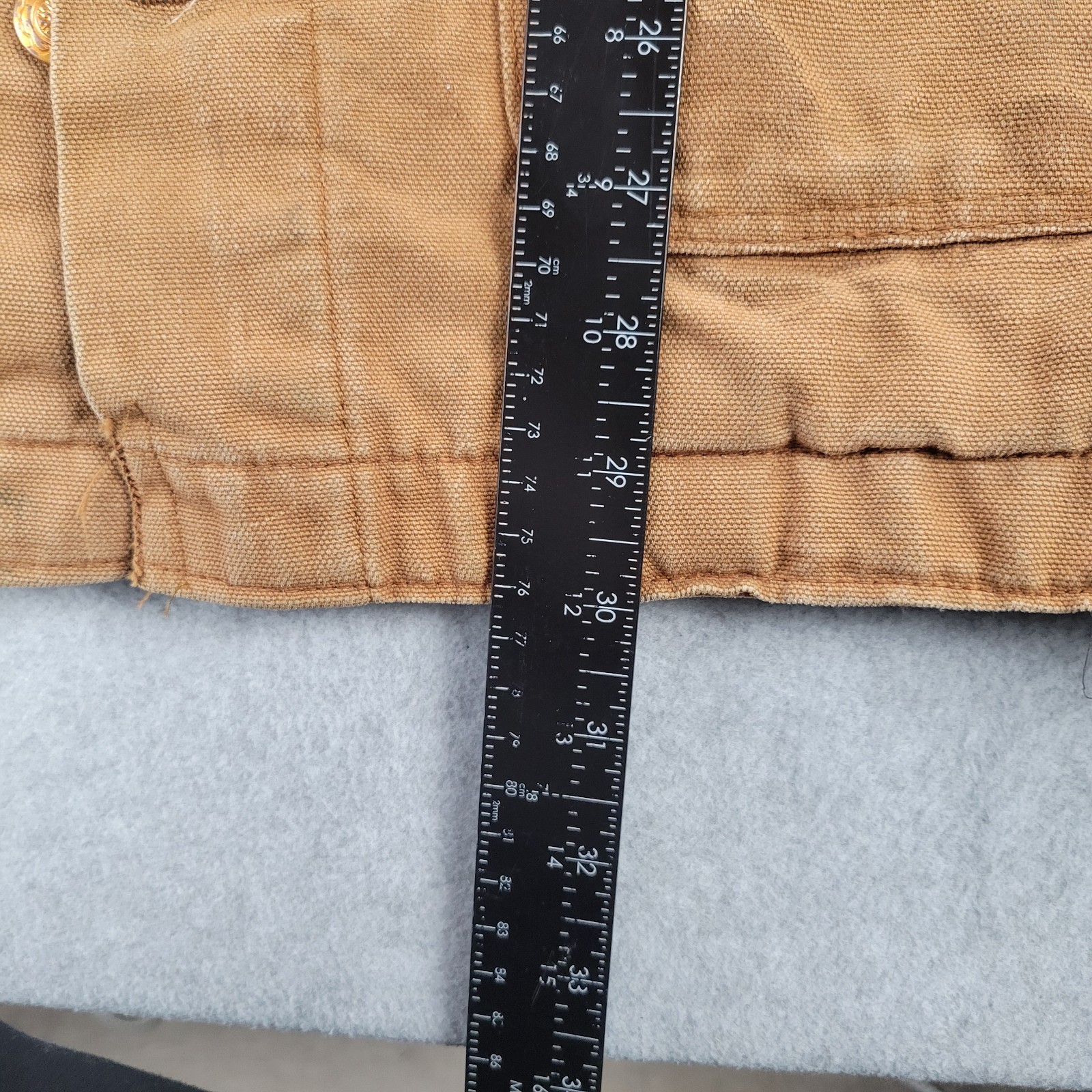 VTG Blue Bell Brown Tan Canvas Blanket Lined Chore Jacket Size 46 Detroit