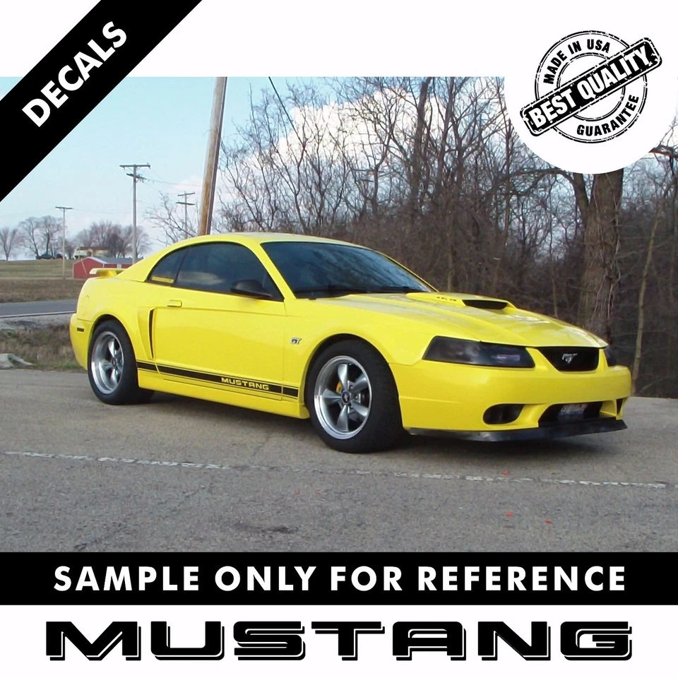 Juego de calcomanías de rayas laterales para puerta panel basculante Mustang 1999-2004 |34 Foto 2 de 4