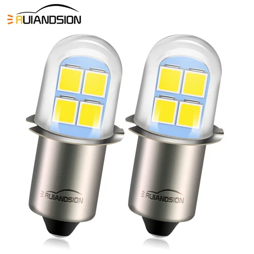 4.5V-6V P13.5S PR2 2835 8 LED Torcia Elettrica Lampadina Lampada 6000K/3000K