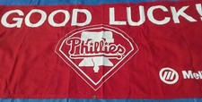 Vintage Advertising MLB Phillies Memorabilia Mellon PSFS Banner 3' x 7' RARE 