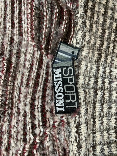 Missoni Sport Waves Cardigan 3D Knit Pullover Retro Sweater Jeresy Size 52 L - Picture 17 of 21