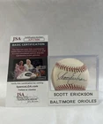 Scott Erickson Baltimore Orioles Rare Signed Autographed Baseball & Case JSA COA