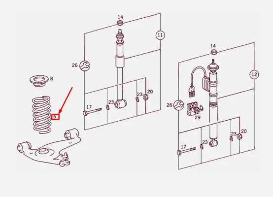 NEW BILSTEIN Rear pair Spring Shock for Mercedes Benz W140 V8 S230 S350 - Изображение 3 из 3