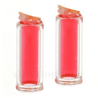 2 Miniature Cranberry Vodka Cocktails In Long Glasses 2 Miniature Cranberry Vodka Cocktails In Long Glasses