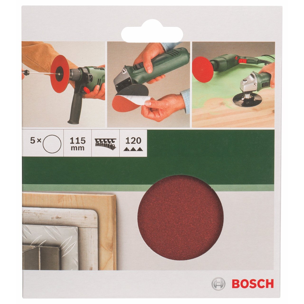 Bosch Dischi Abrasivi per Smerigliatrice Angolare a Strappo Rossa G 120