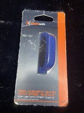 Solid Navy Blackweb REPLACEMENT Fitbit Flex 2 Band with Silver Steel Buckle NIP