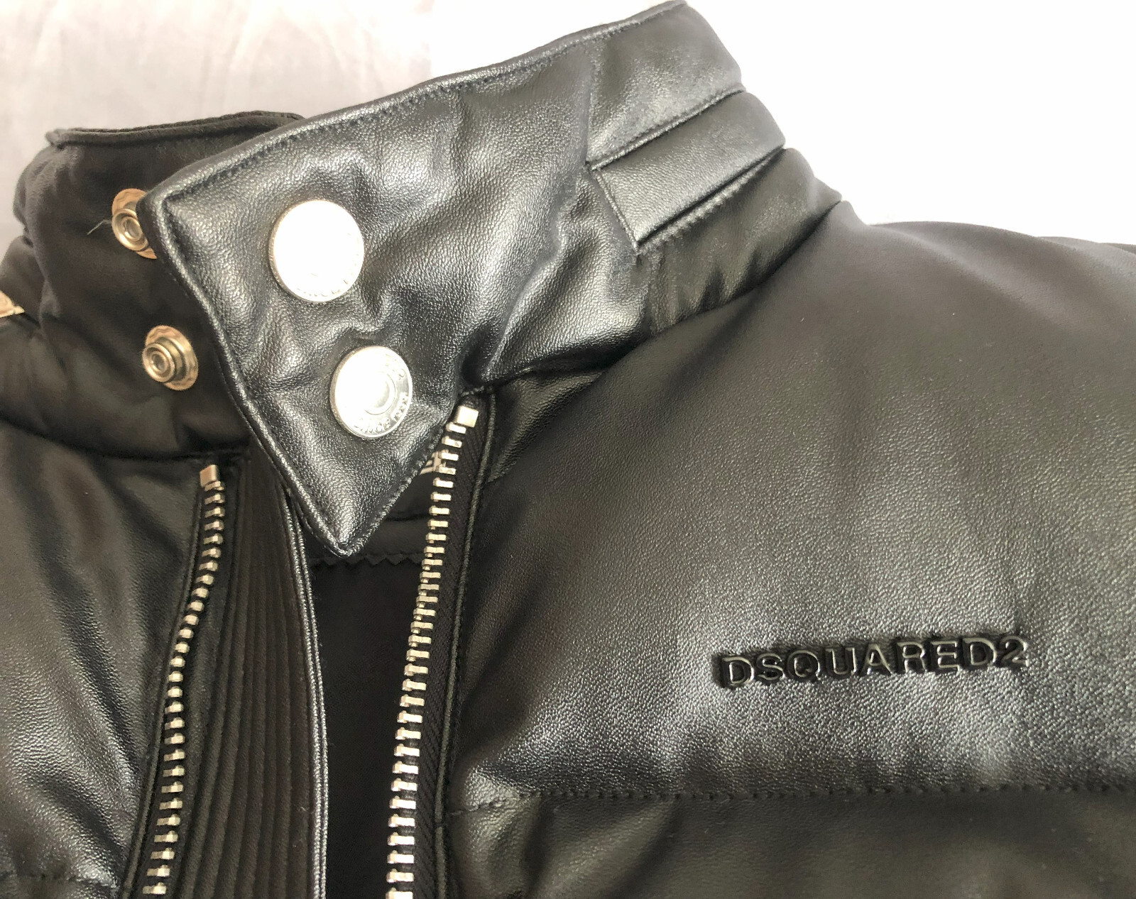 RRP €1200 Authentic DSQUARED Leather Bomber Down Jacket  for boys size 8Y image 5
