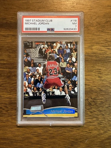 1997 Stadium Club Michael Jordan #118 Card PSA 7 MJ NEW CLEAN Case