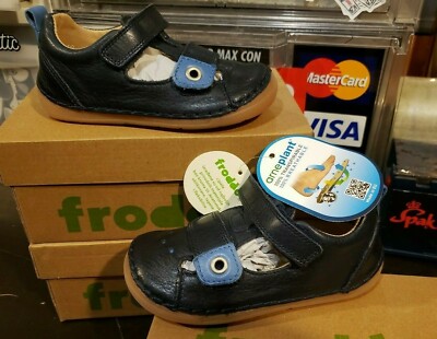 New FRODDO Blue Arneplant Boys Leather Unique Fit Sandals Toddler 5T US / 21 EUR
