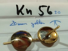 Kn&ouml;pfe Splintkn&ouml;pfe goldfarben glatt gew&ouml;lbt 20mm 2 St&uuml;ck (Kn56)