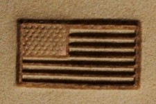 CRAFTOOL - TANDY LEATHER - MINI 2D 3D STAMP 8813 - US FLAG - 8813-00 NEW