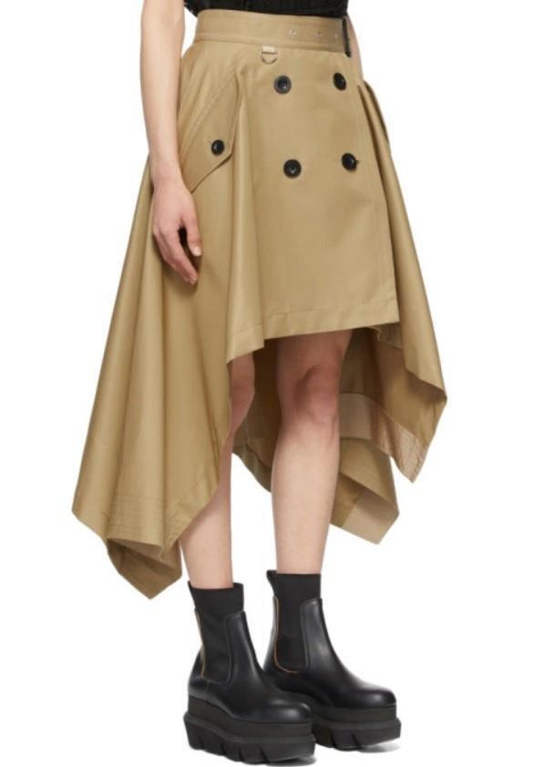 sacai21SS/COTTON GABARDINE TRENCH SKIRT