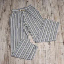 Women's -Size XLarge- Wide Leg Pajama Pants Rayon Blend Striped Lounge Sleepwear