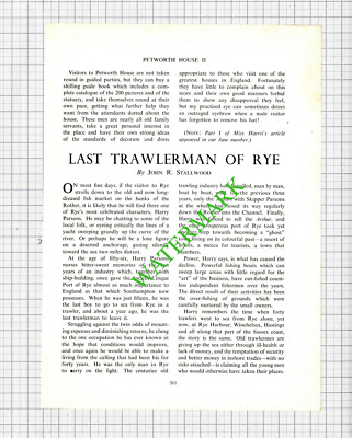 Trawlermen Of Rye Harry Parsons - Artikel 1956
