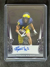 2023 Leaf Trinity Football Auto Black Purple Roman Wilson ARC 1/1