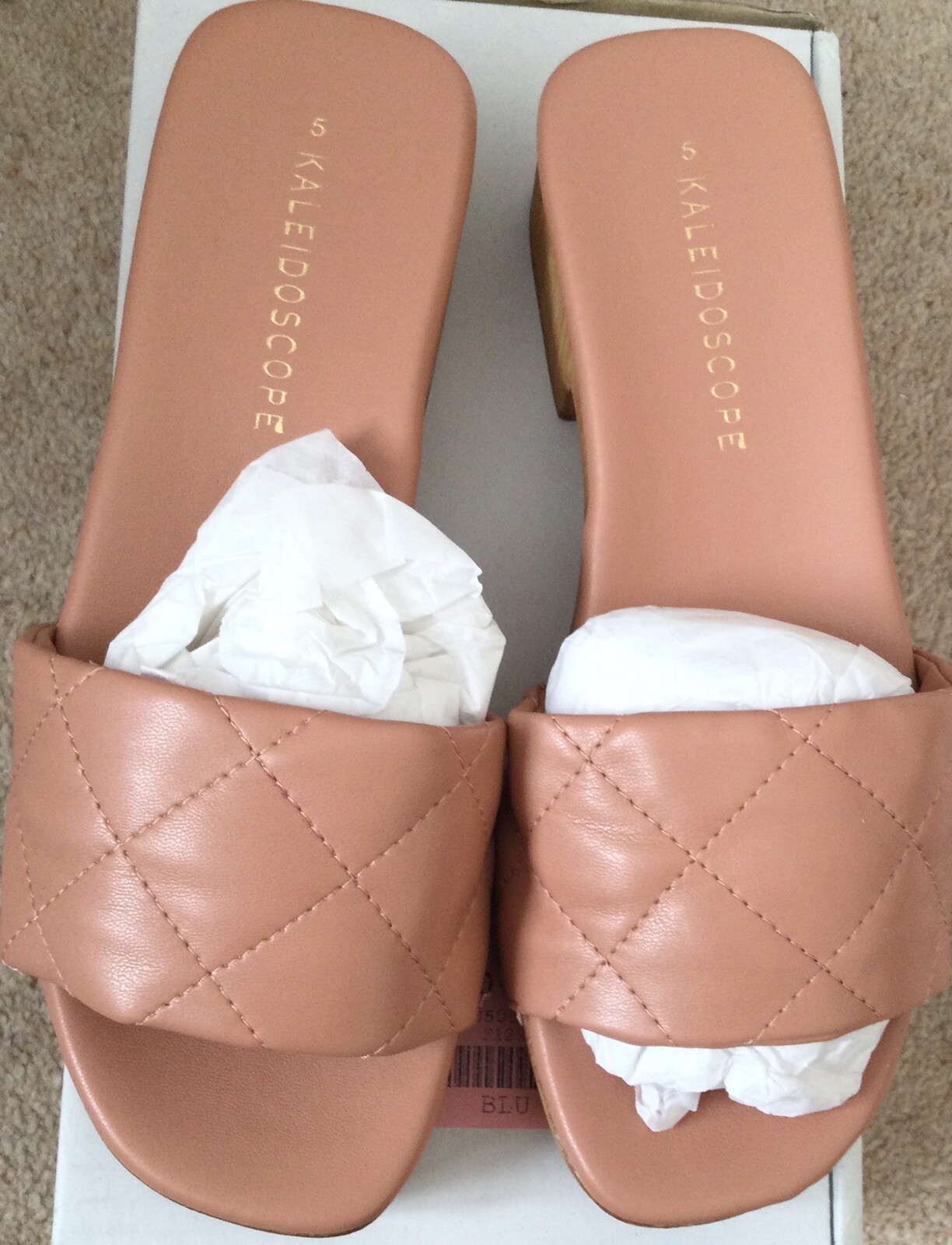 APL Sandali mulo trapuntati rosa caleidoscopio taglia 5 nuovi con scatola