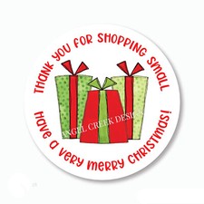 Merry Christmas Thank You for Supporting Small Business Mailing Labels