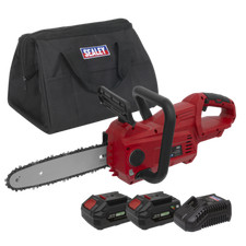 Image of Sealey CP20VCHSKIT SV20 Series 25cm Cordless Chainsaw Kit 20V 4Ah - 2 Batteries