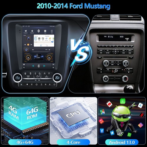 For 2010-2014 Ford Mustang 9.7" Android 13 Carplay Car Stereo Radio GPS Navi 64G - Picture 4 of 16