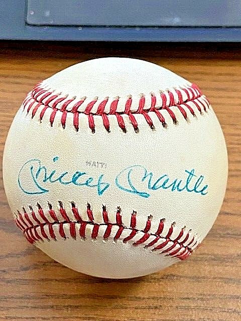 MICKEY MANTLE 4 SIGNED AUTOGRAPHED 1983 ALL STAR GAME BASEBALL