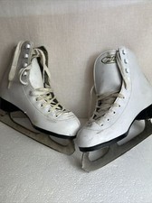 DBX Figure Skates Size 4 White leather Girls Womens Kids