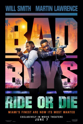 BAD BOYS: RIDE OR DIE (Will Smith/Martin Lawrence) Filmposter - Hochglanz A4 Druck