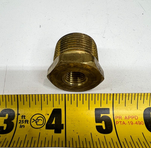 12-4 RB-B Parker Brass Reducing Bushing Fitting 3/4" Male NPT x 1/4" Female NPT