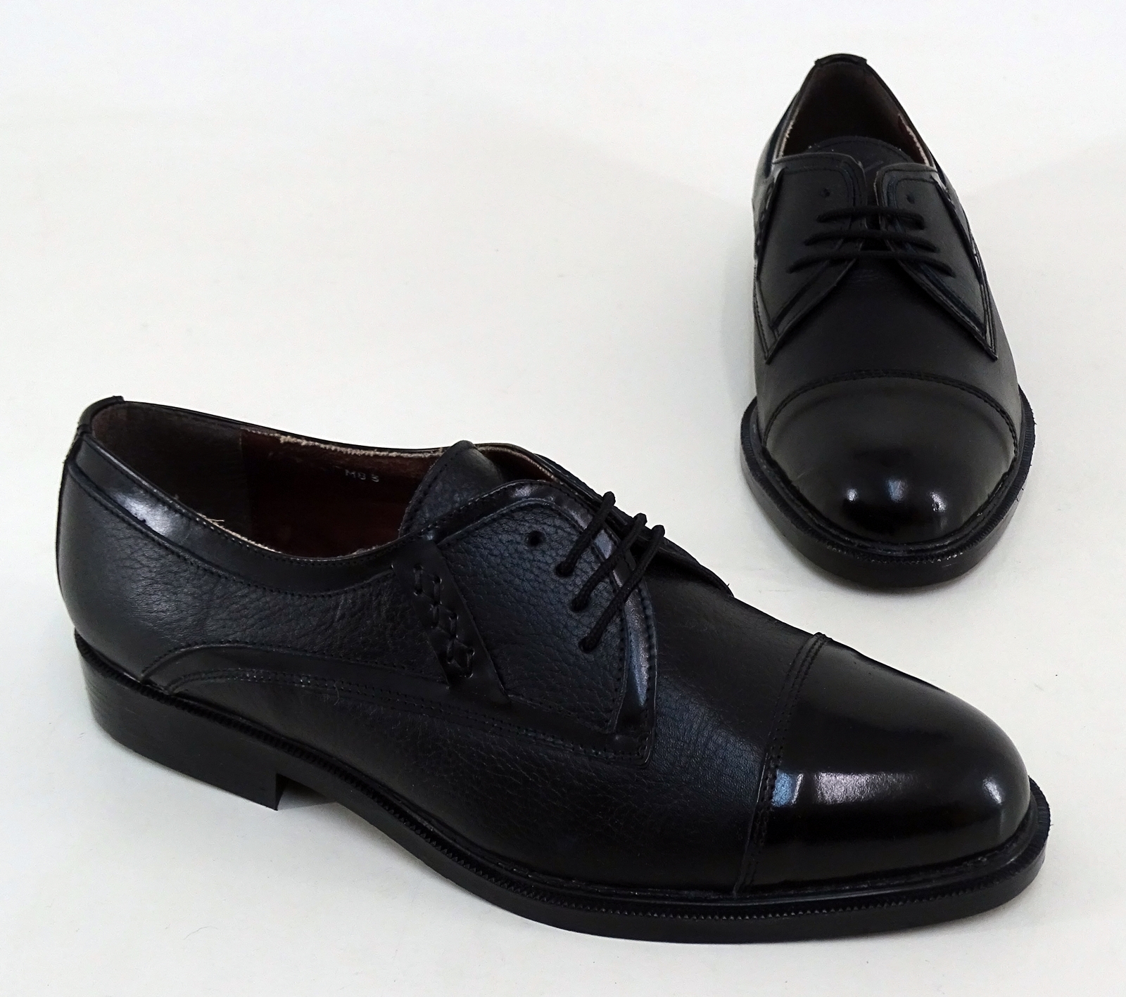 Schnürer Fashion Halbschuhe Business Echtleder schwarz 