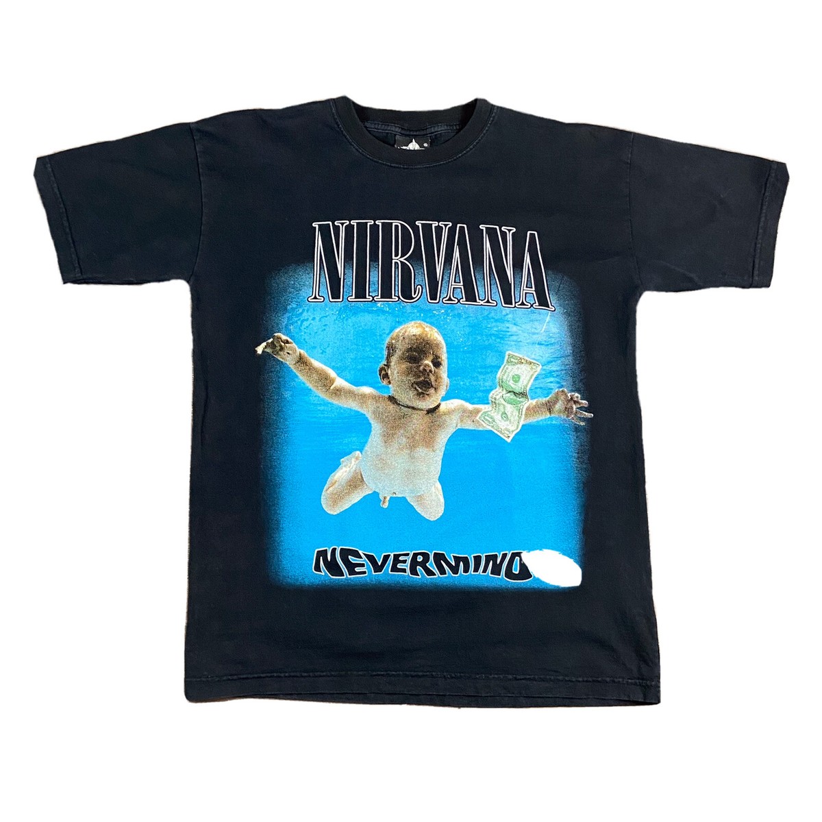 NIRVANA NEVERMIND Tシャツ　M size Nirvana Nevermind Album Band Photo Black T-Shirt Men's Size Medium