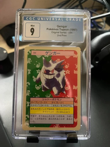 1997 POKEMON TOPSUN #94 JAPANESE GENGAR GREEN BACK CGC 9 MINT