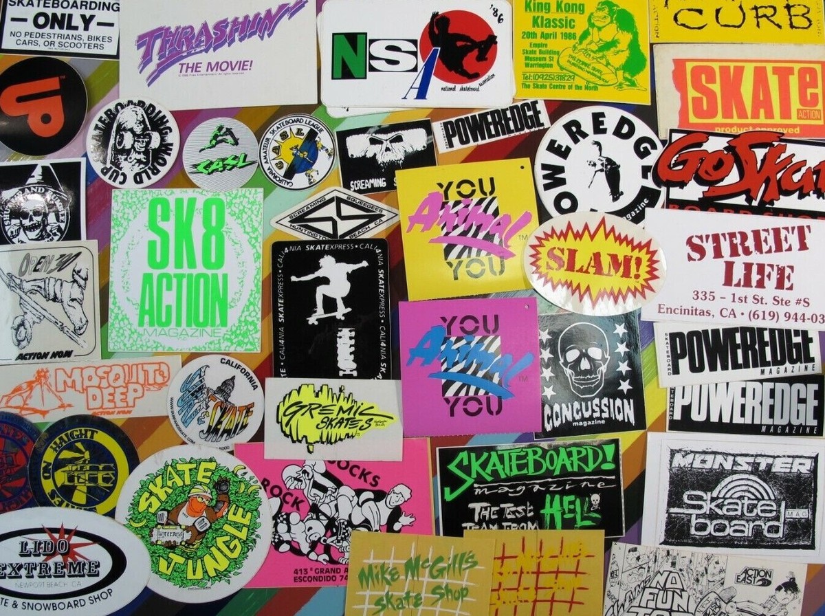 vtg 1980s Asstd Companies skateboard sticker - Shops, Mags, Events
