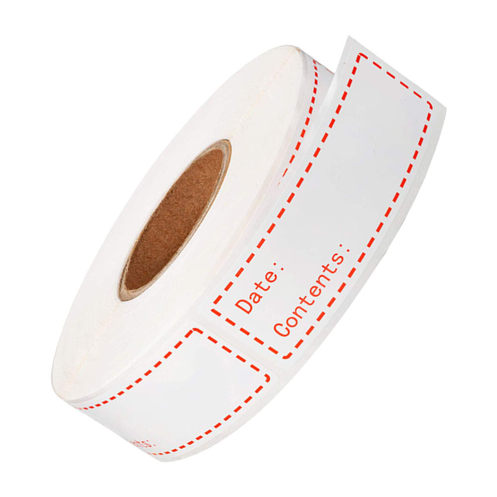 Removable Color-Coded Food Storage Labels for Ingredients by Week  