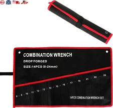 Wrench Roll up Pouch Wrench Organizer Bag with Handle Wrench Organizer Tool Hold