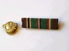 WW2 Original ETO Ribbon Bar & Rupture Duck Honorable Discharge Button Pin Lot — photo 1