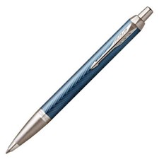 NNEDSZ PARKER IM Premium Ballpoint Pen - Blue Grey with Chrome Trim