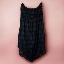 Torrid Black Floral Lace Strapless Pixie Dress Size 3 Lined Empire Waist Flowy