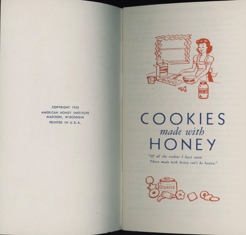 Vintage HONEY Recipe Book COOKIES MADE WITH American Honey Institute Cookbook - Picture 2 of 5