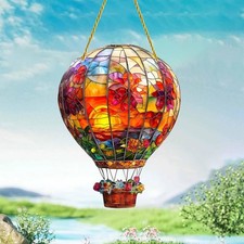 Hot Air Balloon Suncatcher Window Hanging Decoration 2D Flat Acrylic Women