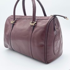 Borsa Cartier Mini Boston bordeaux pelle oro ferramenta usata dal Giappone