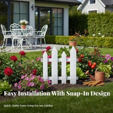 White Plastic Picket Fence Weather-Resistant White Picket Fence Weatherproof