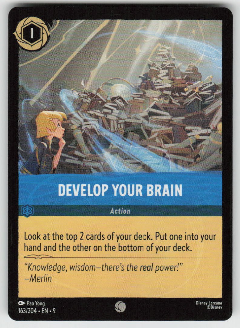 Develop Your Brain 163/204 Common Fabled Lorcana Near Mint