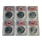 2021 (MS70) Morgan and Peace Dollar 6 Coin Set  PCGS - Advanced Release 8A