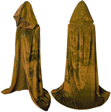 Velvet Cloak Cape Wizard Hooded Party Halloween Cosplay Costumes For Men Women