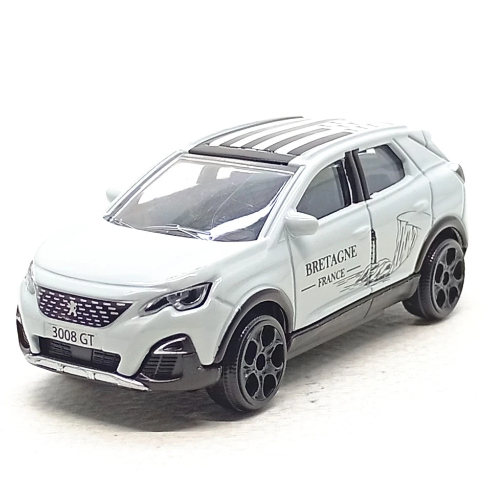 Majorette Peugeot 3008 GT French Touch Bretagne White 1:64 3" no Package - Image 4 of 4
