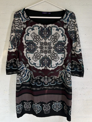 Boho Chic Mexx Shift Dress 4 City Chic Retro Vintage Revival Timeless Urban