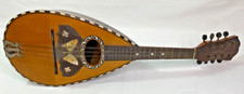 Early Vintage Antique Midland Bowl-Back Mandolin Mother Of Pearl Butterfly