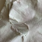 #63 Woman’s Size 7 True Craft Beige/ Pink Tye Dye Distressed Worn Jean Shorts — photo 3