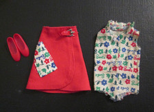 Vintage Barbie: SKIPPER #1911 Day At The Fair ~ Top Skirt & Red Flats