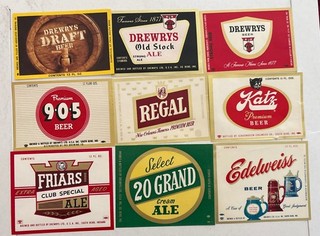 58 Dif Drewerys etichette birra Indiana vintage South Bend IN